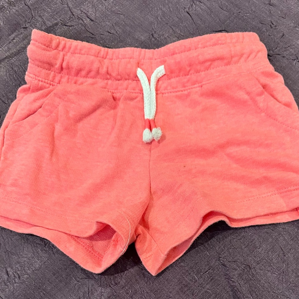 Coral Pink Drawstring Shorts